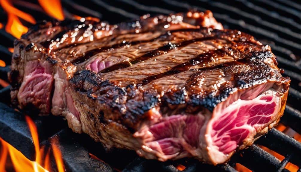 enjoying a perfectly cooked steak