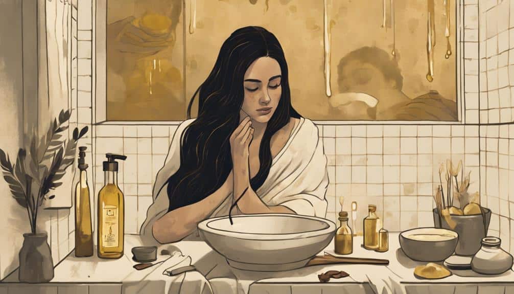 nourishing hair with olive oil