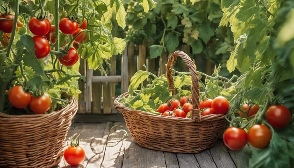 perfectly ripe garden tomatoes