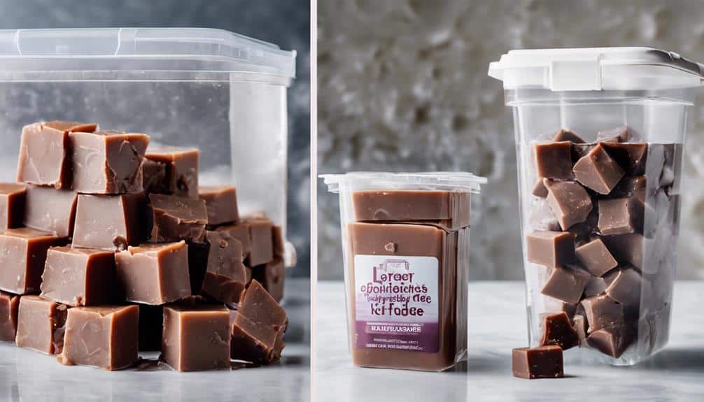 preserving fudge in freezer