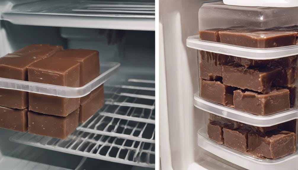 storing fudge in fridge